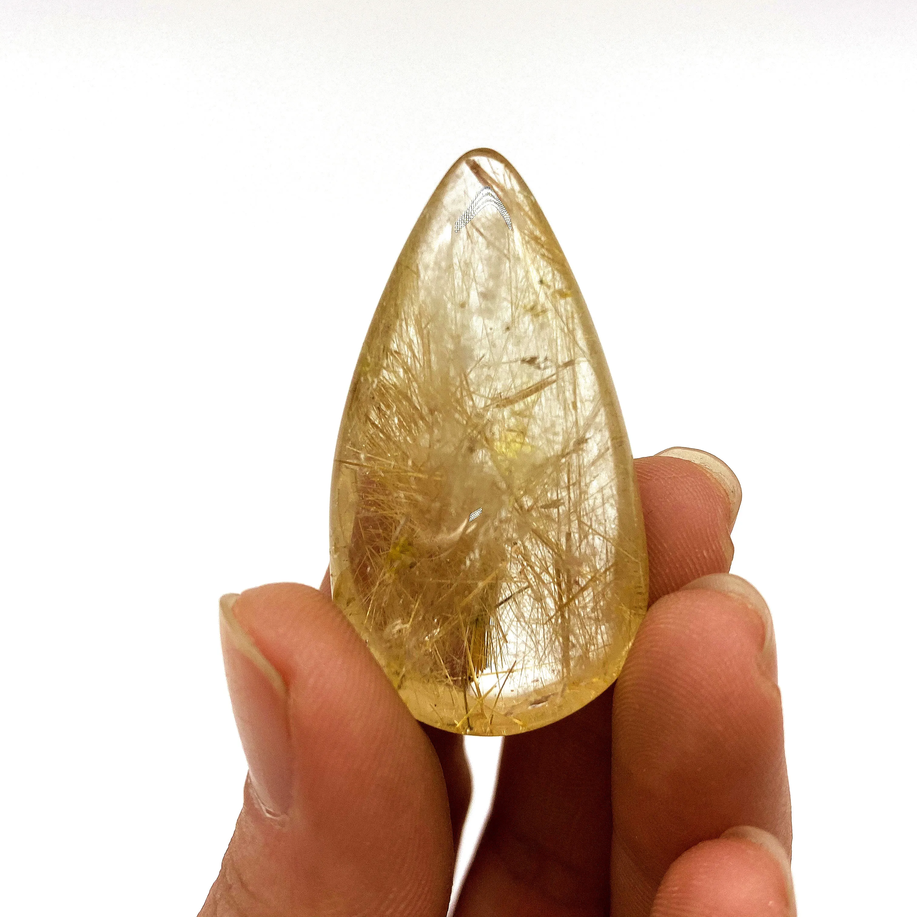 Wholesale Gemstone Golden Pendant Natural Gold Rutilated Quartz Crystal Pendant