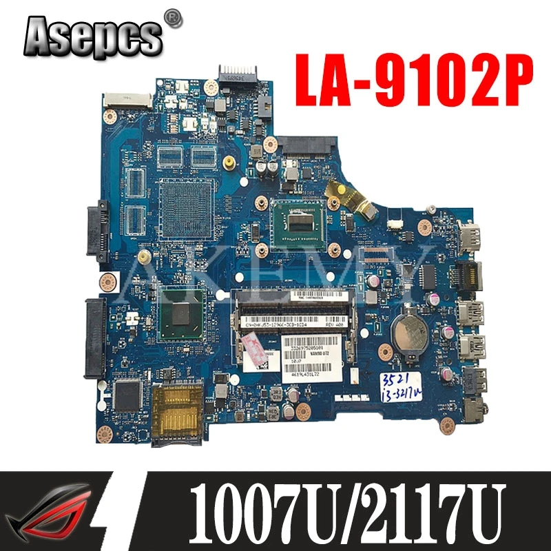 VAW11 17 LA 9102P ForFor DELL Inspiron 3721 3 Материнская плата ноутбука 0NJ7D4 NJ7D4 двухъядерный 1007U/2117U