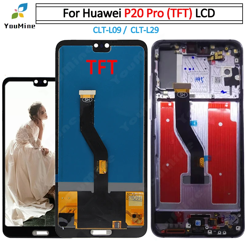 

TFT Quality for Huawei P20 Pro lcd Display Touch Screen Digitizer Assembly with frame For Huawei p20 pro LCD screen Replace