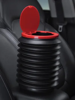 

Bucket Folding Trash Bin in the Car Wastebasket Dustbin Storage Bag Auto Accessories Hot Interior Vehicle Supplies For Women