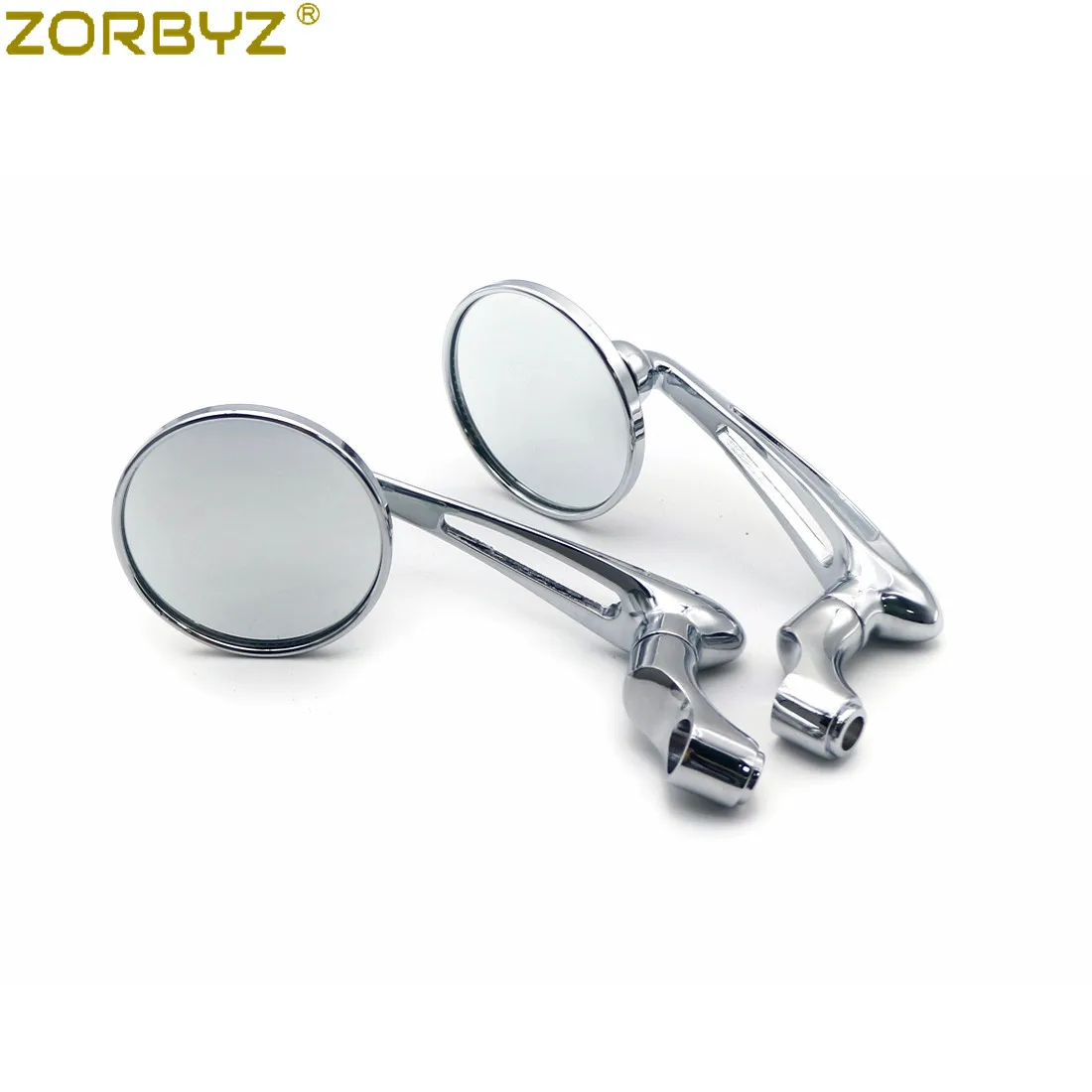 ZORBYZ мотоцикл черный/хром l-бар круглые боковые зеркала заднего вида для Honda GN125 кафе гонщик на заказ