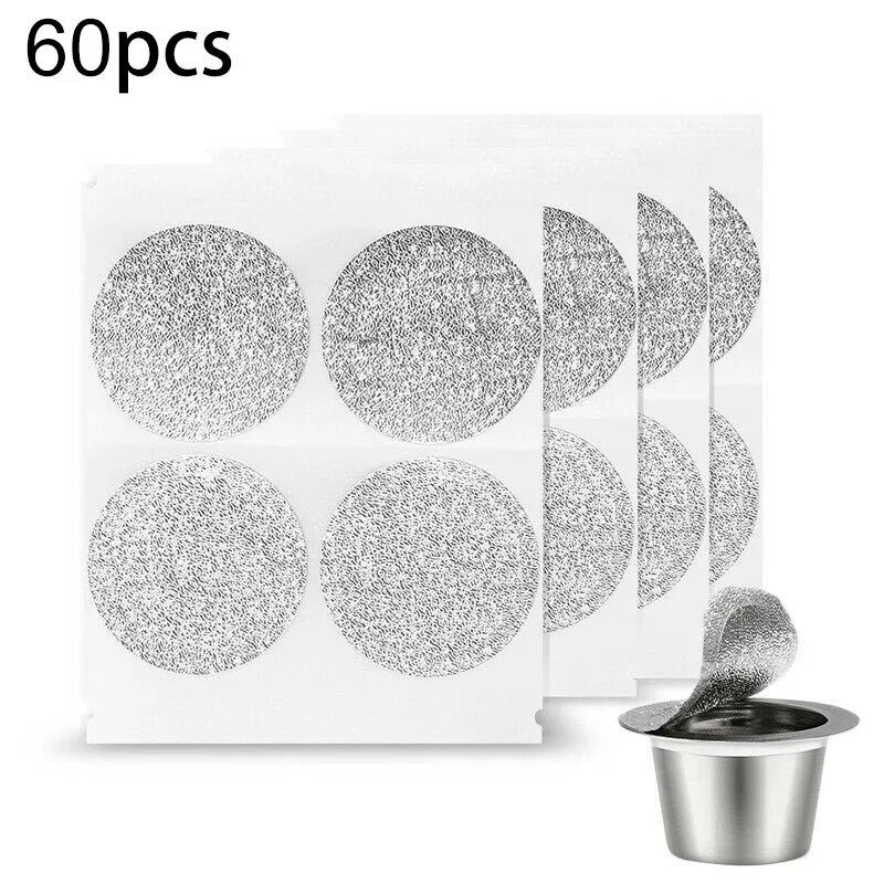 

40/60 Aluminum Foil Coffee Capsule Seal Lids Pods Sticker Replace For Nespresso Filling Coffee Capsules