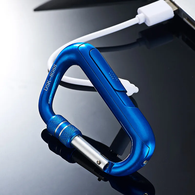 Электрическая зажигалка с гнездом USB металлический портативный карабин