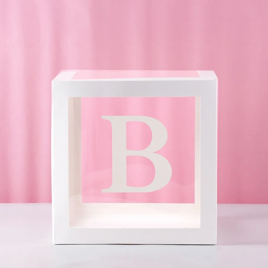 Буквы A-Z прозрачные подарочные коробки для детей на день рождения Детские вечерние украшения