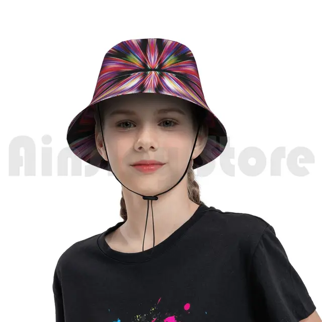 Horizons Bucket Hat Adult kid baby Beach Sun Hats Abstract Surreal  Surrealism Colorful Vortex Psychedelic Psychedelia Star|Men's Bucket Hats|  - AliExpress