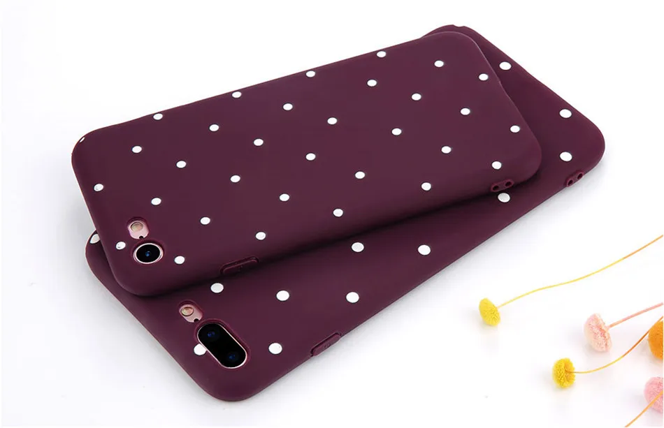 IPWSOO чехол для телефона для iPhone 11 Pro Max Wave Point чехол винно-красный Ploka Dots мягкий TPU чехол для iPhone X XS Max XR 6 6s 7 8 Plus