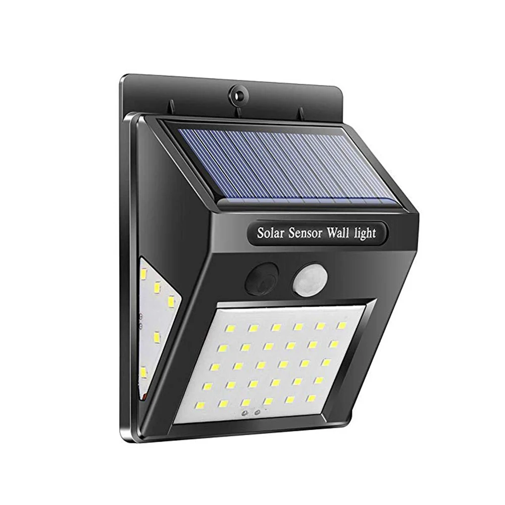 BRELONG Solar LED Wall Light Waterproof Three-sided Illuminated Motion Sensor Outdoor Fence Garage Lighting Human Body Induction