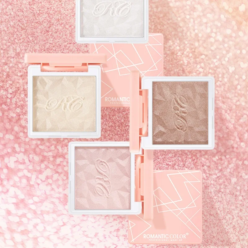New Highlighter Presses Powder Oil-control Waterproof Smudge-proof Luminous Powder Cosmetic