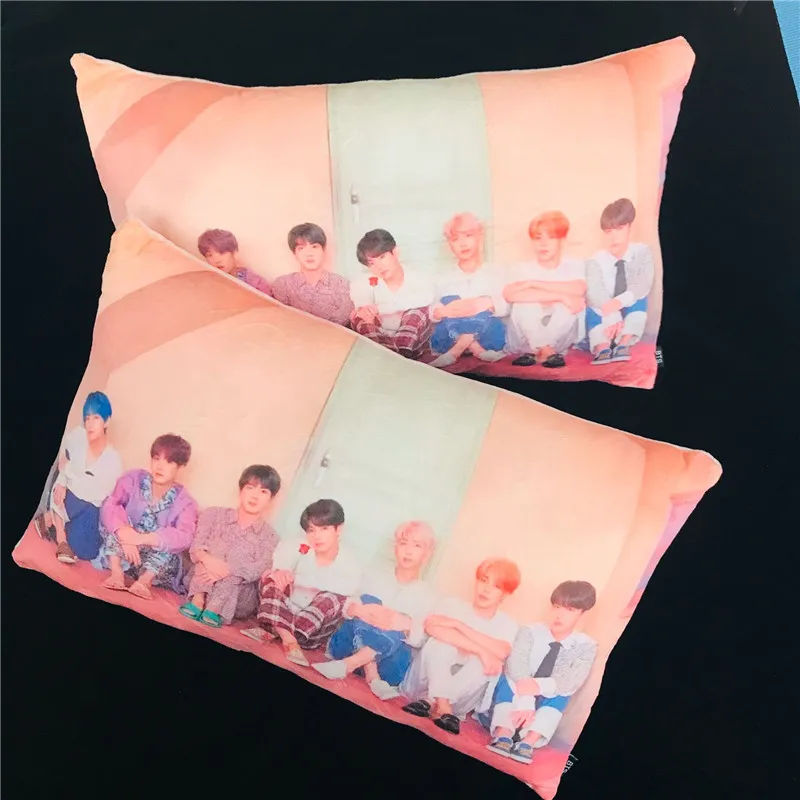 KPOP Bangtan мальчики карта душа Persona одна сторона Подушка Чехол кровать подушка домашний декор JUNG KOOK SUGA J-HOPE FH137