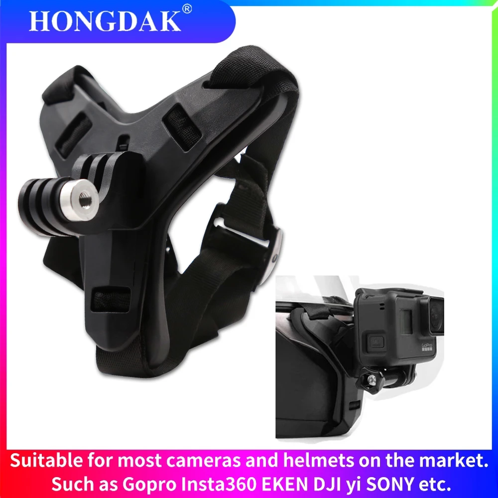 Motorcycle Helmet Chin Strap Mount Full Face Holder For Gopro Hero 10 9 8 7 5 Osmo Eken Sjcam