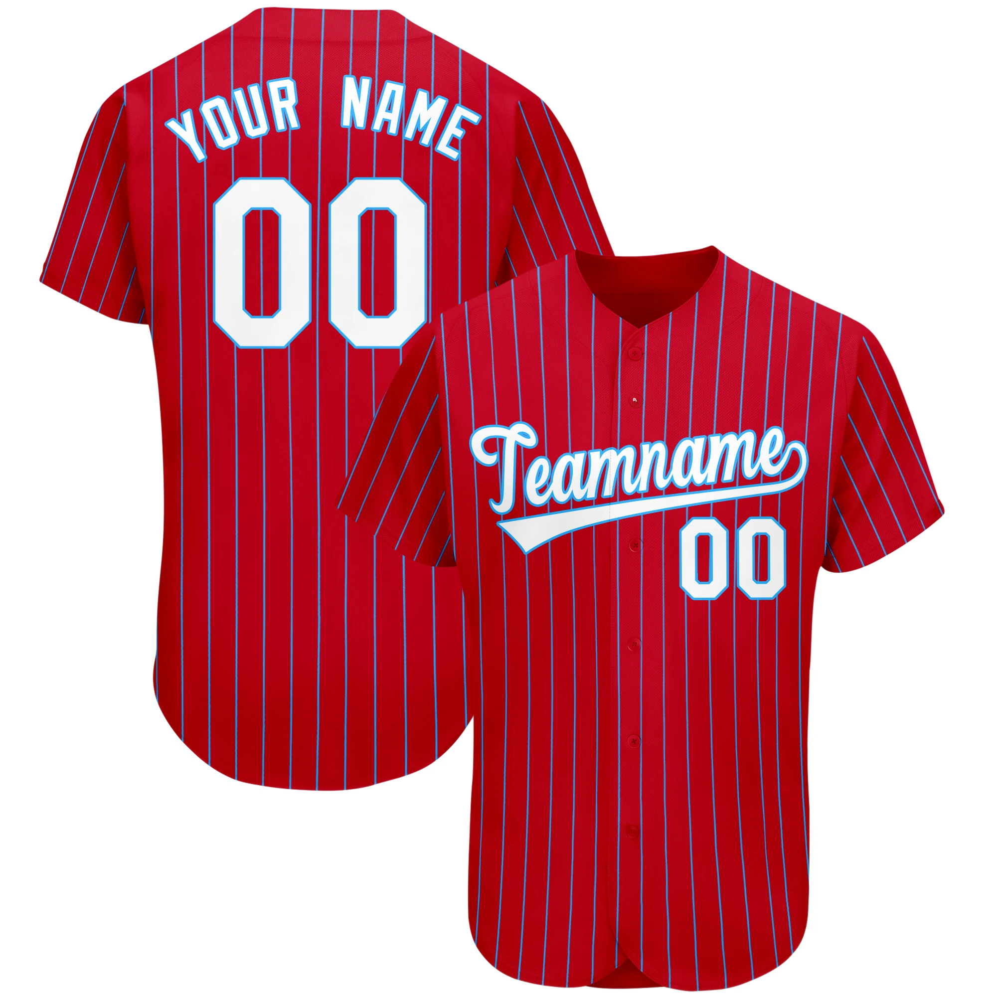 Baseball Jerseys Stripes Printing Team Name/Number Baseball Shirts Outdoor Softball Game Training Uniform for Men/Women