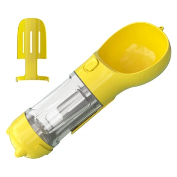 

300ml Portable Pet Water Bottle Drinking Bowl Detachable For Dog With Filter Poop Shovel Travel Fashion Outdoor ABS Leak Proof