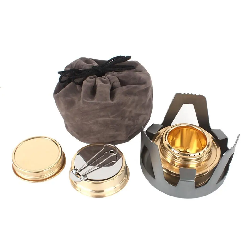 Outdoor Portable Alcohol Cooker Windproof Mini Tea Cooker Camping 9 min / 500 ml(water) Alcohol Stove
