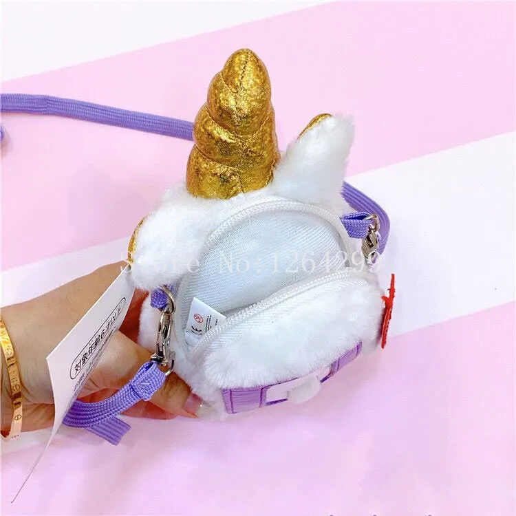 New Fashion Toy Story Buttercup Unicorn Girls Kids Mini Plush Coin Purse Kids Stiffed Messenger Bags For Children Gifts