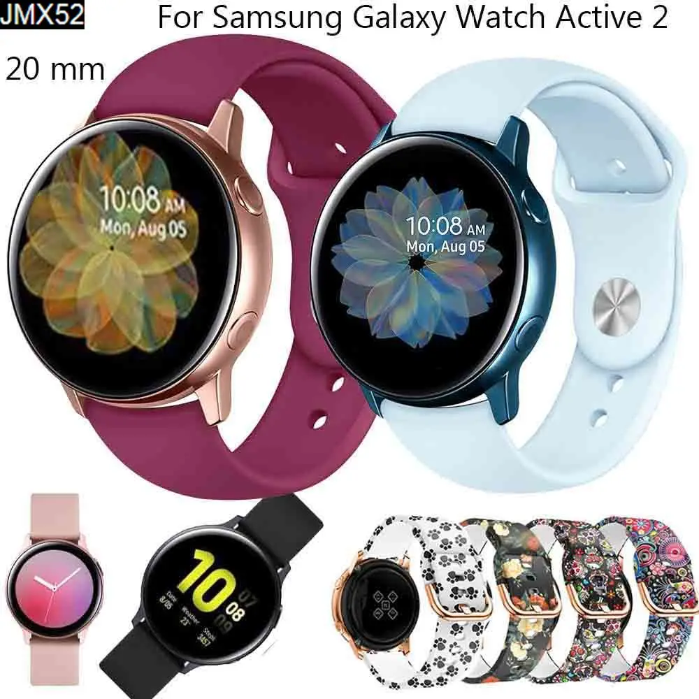 20mm Silicone Band For Samsung Galaxy Watch Active 2 Wristband Bracelet For Samsung Galaxy Watch Active 2 Watchbands Aliexpress