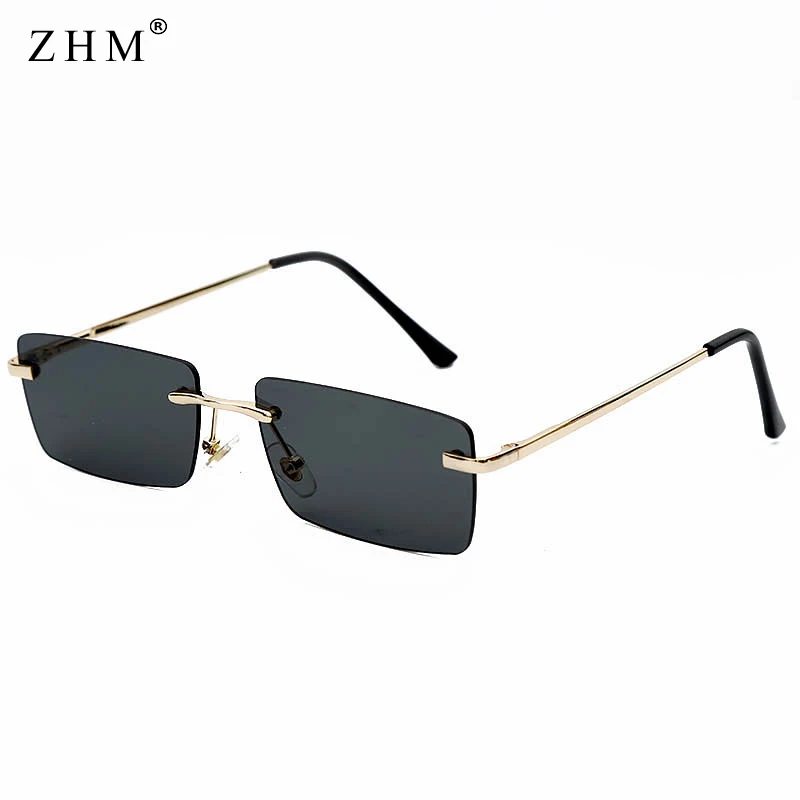 Personalized rectangular ladies sunglasses retro designer men's