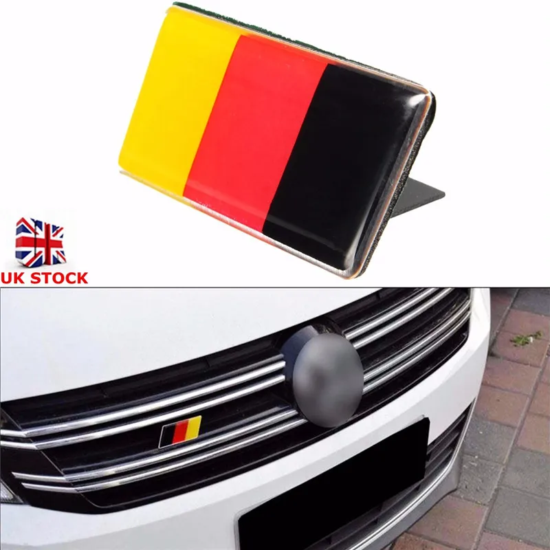 1 шт. Немецкий флаг эмлема на передней решетке для Volkswagen Scirocco GOLF 7 Golf 6 Polo GTI VW Tiguan для Audi A4 A6 автомобильные аксессуары