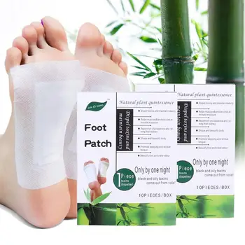 

10pcs Detox Foot Patches For Body Health Slimming Weight Loss Cleansing Fat Wormwood Ginger Herbal Toxins Feet Adhesive Pads Hot