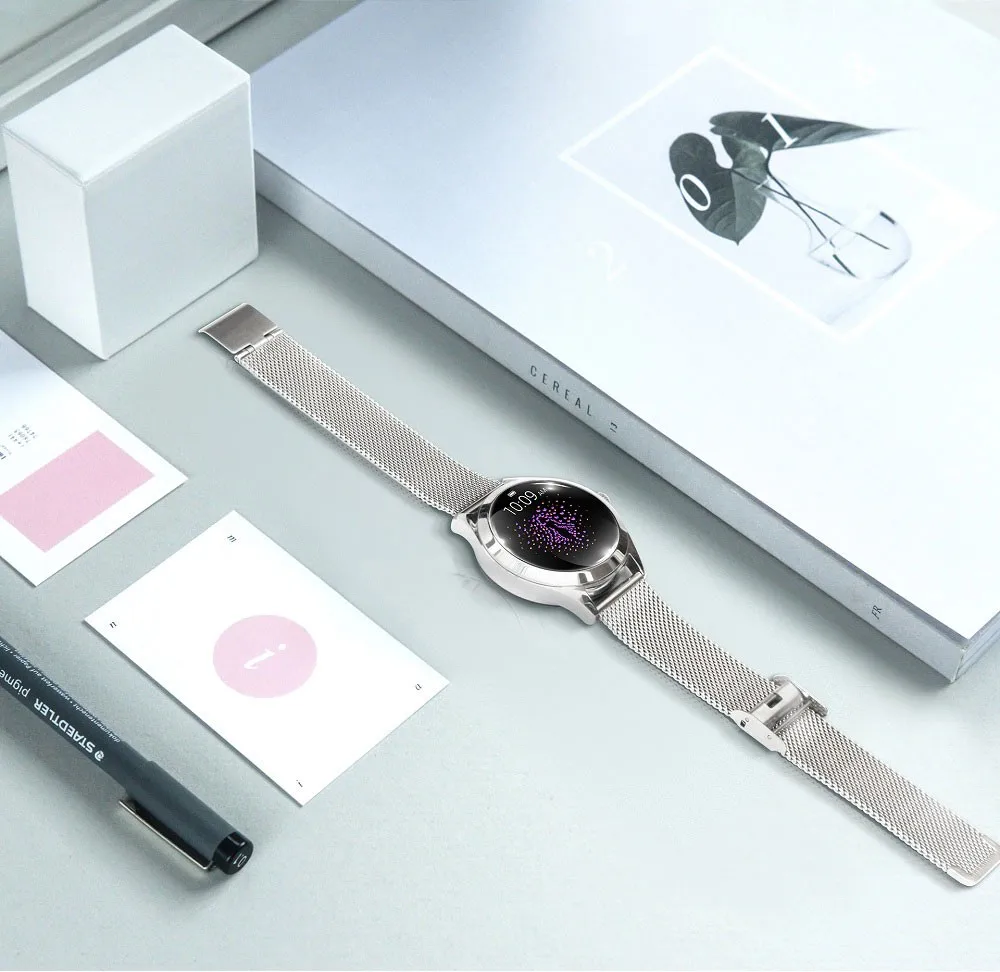 YOCUBY KW10 модные часы Smart Watch Для женщин очаровательный браслет монитор сердечного ритма Sleep Monitor Смарт-часы с мониторингом для IOS Android PK S3 группа