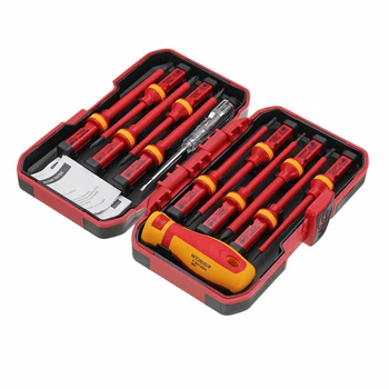 

13Pcs/set 1000V Electronic Insulated Screwdriver Set High Voltage 1000V Slotted Screwdriver Durable Hand Tools Accessory Set