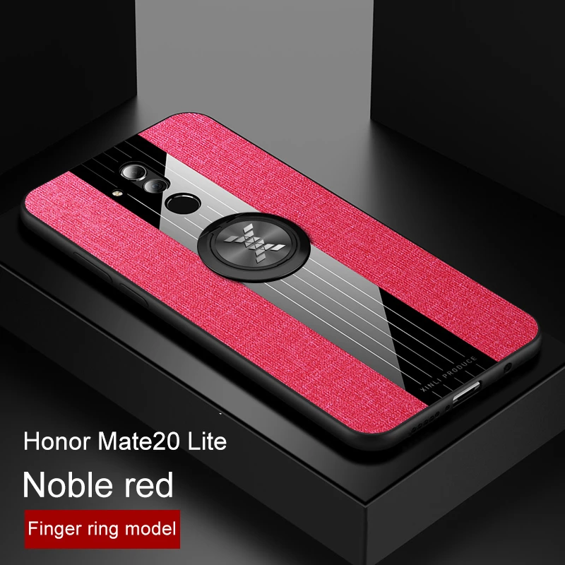 Магнитное кольцо держатель чехол для телефона для huawei P20 P30 Lite Mate10 20 30 Pro защитный чехол для huawei P Smart Z кожаный чехол - Цвет: Rose Red