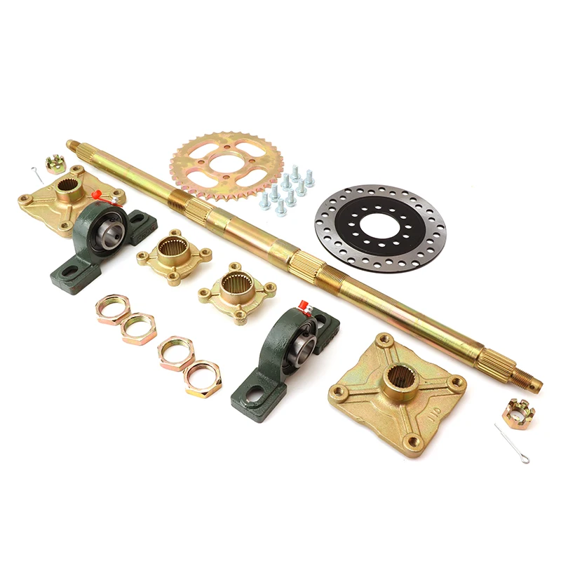 710MM 740MM Rear Axle Assembly with Carrier & Hubs 110cc 125cc 150cc