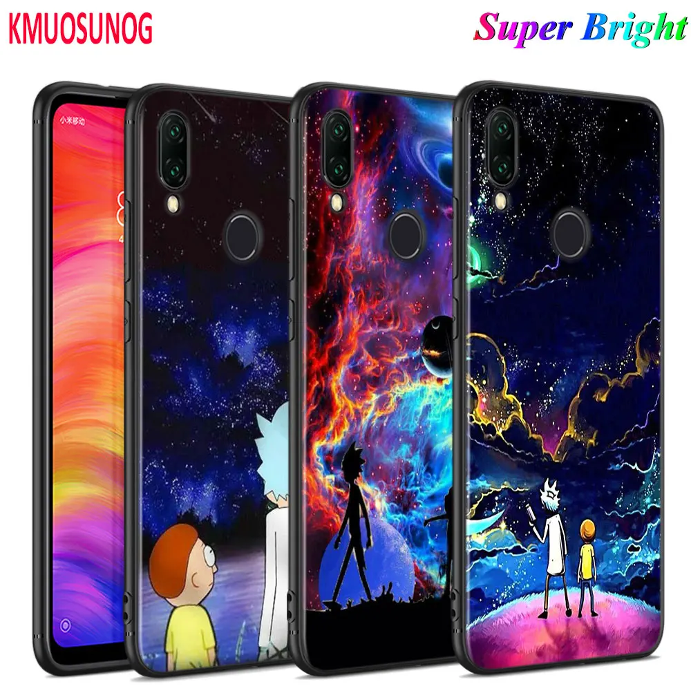 

Black Silicone Cover Rick and morty Fashion for Xiaomi Redmi Note 8 7 6 5 4X 4 K20 Pro 7A 6A 6 S2 5A Plus Phone Case