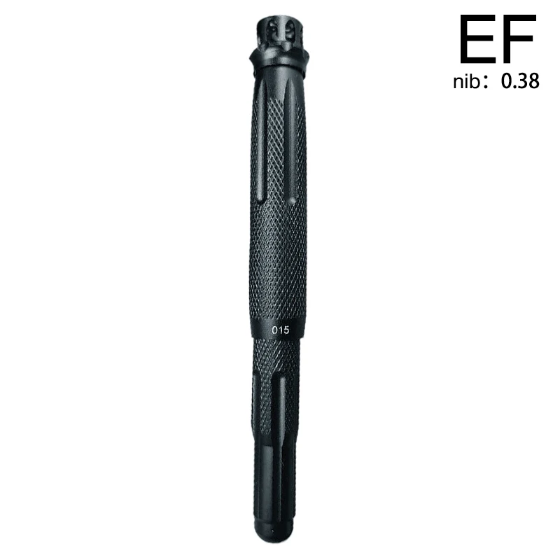 Fuliwen 015 мельница металлическая алюминиевая авторучка вращающаяся Рубиновая ручка сверху EF/F/M с ручкой сумка Подарочная коробка канцелярские принадлежности - Цвет: EF