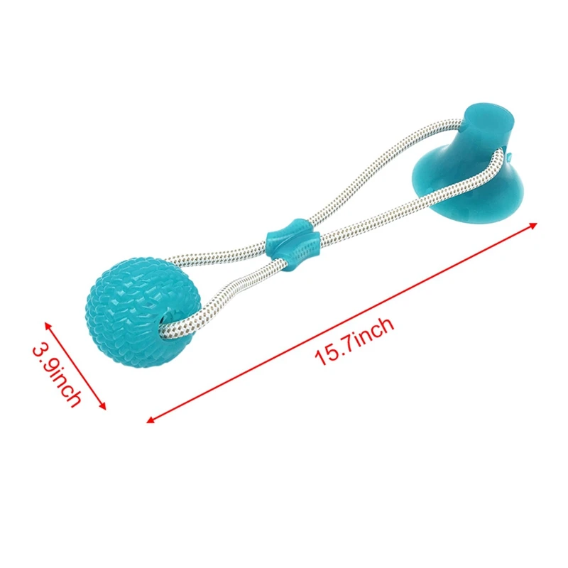 Pet Dogs Cats  Interactive Suction Cup Push TPR Ball Toys Elastic Ropes Pet Tooth Cleaning Chewing Playing IQ Treat Puppy Toys