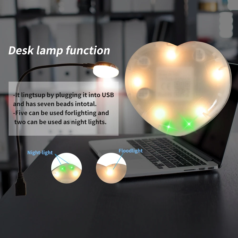 

Timethinker Tuya IR Remote Control for Alexa Google Home Portable Heart Shaped Timing Control LED Light Smart Home Controller
