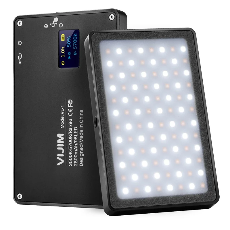 

Dimmable 96 LED Video Light CRI96 3500-5700K 8W Mini Led Photo Light w OLED Screen for DJI Ronin S Wedding Videomakers