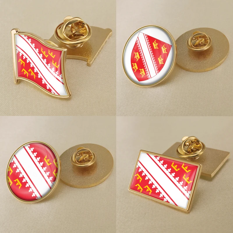 

Alsace State of France Flag Brooch Badges Lapel Pins