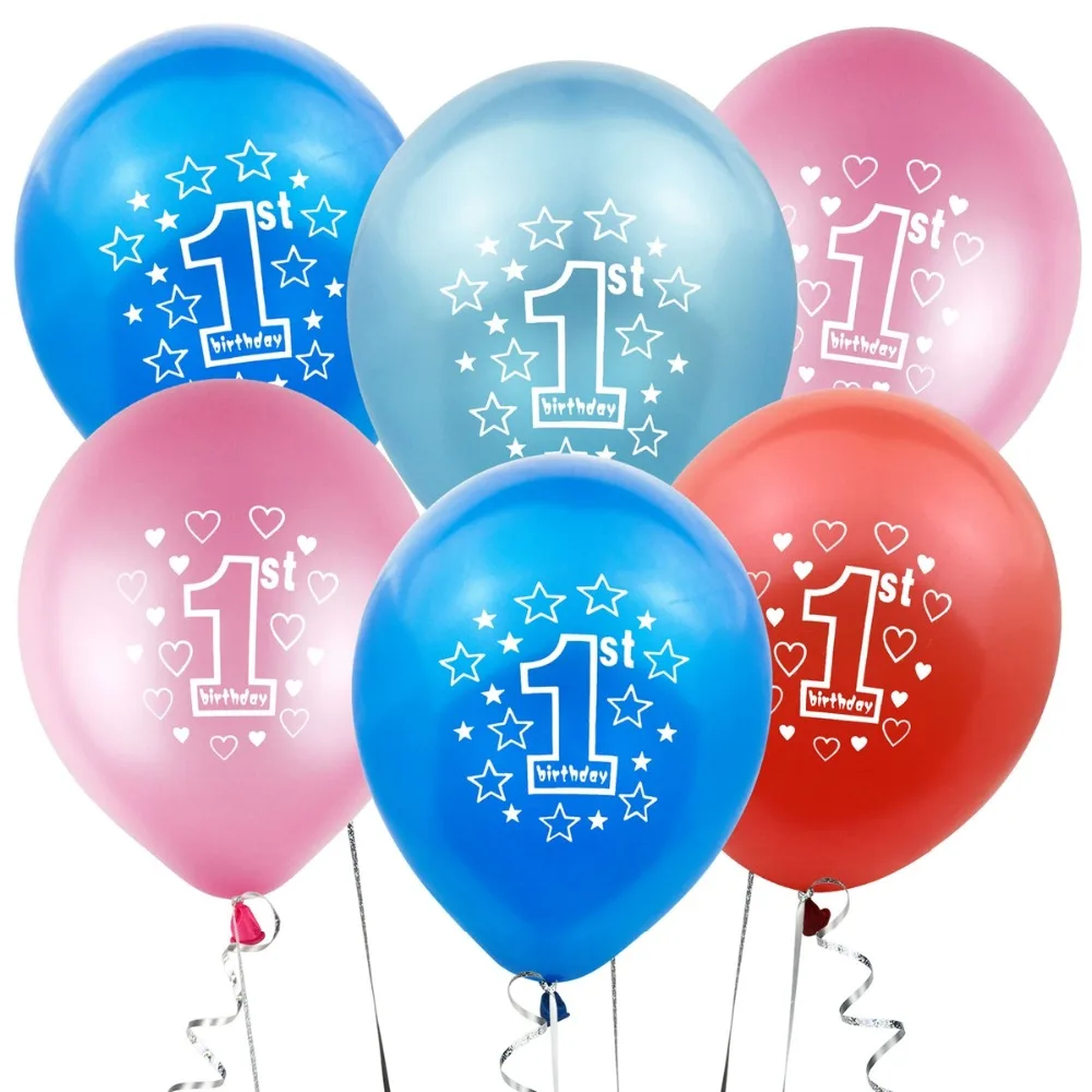 Воздушные шары на первый день рождения украшения для вечеринки Детские