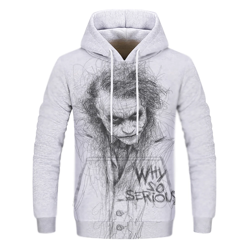 

Men Horror Clown Autumn Drawstring 3D Printed Hoodies Men Women Couple Hoodies 3D Print Hoody Casual Pullovers Streetwear Tops