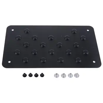 

New Black Aluminum Car Floor Mat Patch Non-slip Heel Plate Footrest Carpet Pedal Pad Car Mat Anti-skid