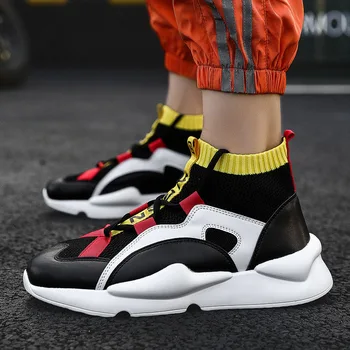 

LettBAO Fashion Mens Sneakers High Top Shoes Casual Shoes Men Casual Men Shoe Mens Shoes Casual Zapatos Height Increasing 2019