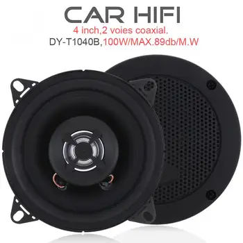 

2pcs 4 Inch 100W Car HiFi Coaxial Speaker Vehicle Door Auto Audio Music Stereo Full Range Frequency Speakers for Cars New