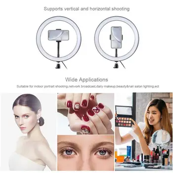 

26/30CM LED 3 Modes Selfie Light Tripod and Phone Holder Ring Light Photo LED Camera Fill Light for Video Photography Hot Sale