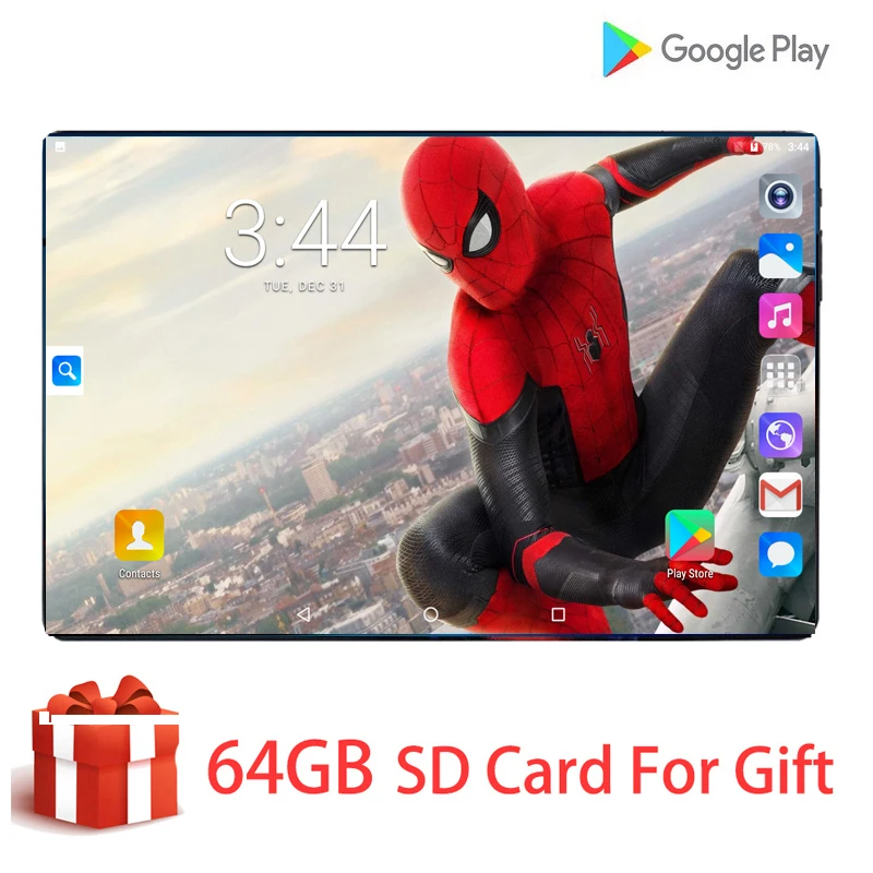 

New 10 inch 4G Phone Call Tablets Android 9.0 Octa Core 6G+128G Tablet Pc 3G 4G LTE Dual SIM Card laptop WiFi GPS Bluetooth tab
