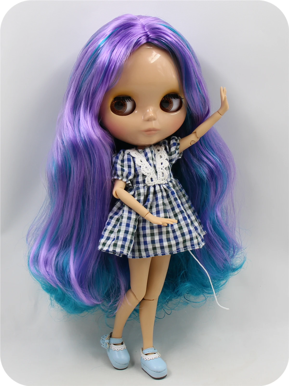 Neo Blythe Bambola con capelli multicolori, pelle abbronzata, viso carino e lucente e Custom Corpo articolato 2