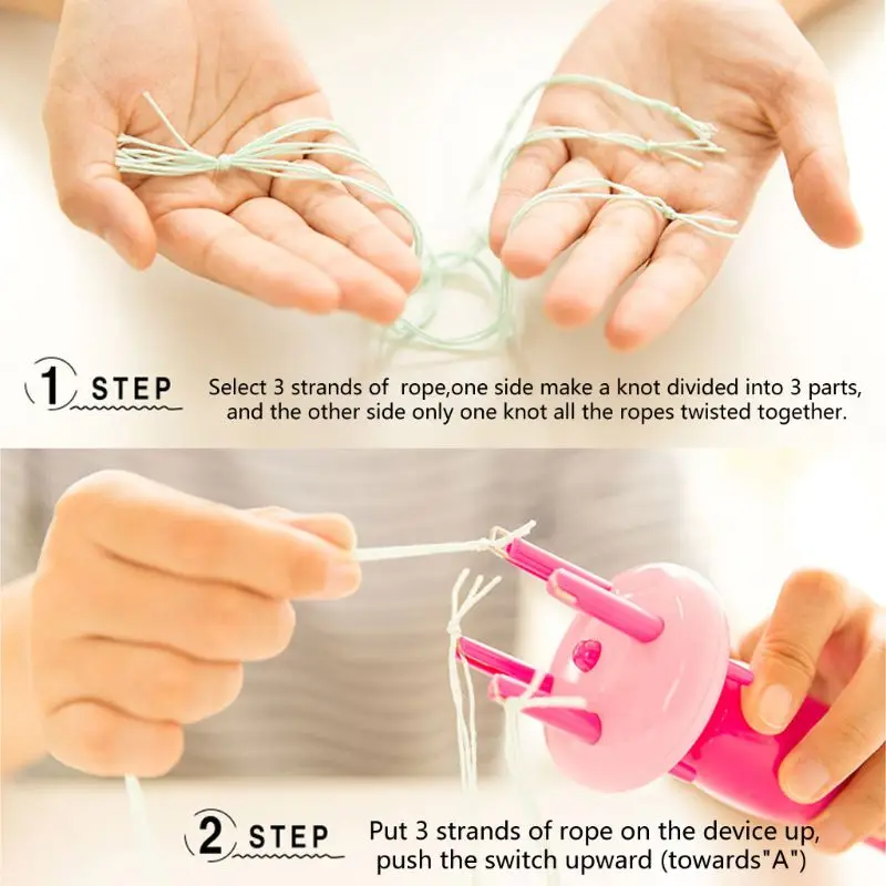 Easy Braids Bracelet Weaving Jewelry Tools Automatic Quick Twist Braider Machine Bracelet Making Tool