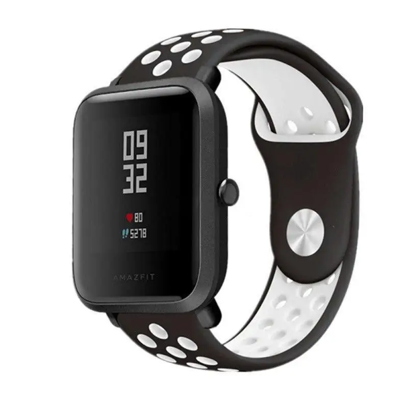 Новый ремешок для часов Huami Amazfit Bip youth 22 мм двухцветный силиконовый сменный