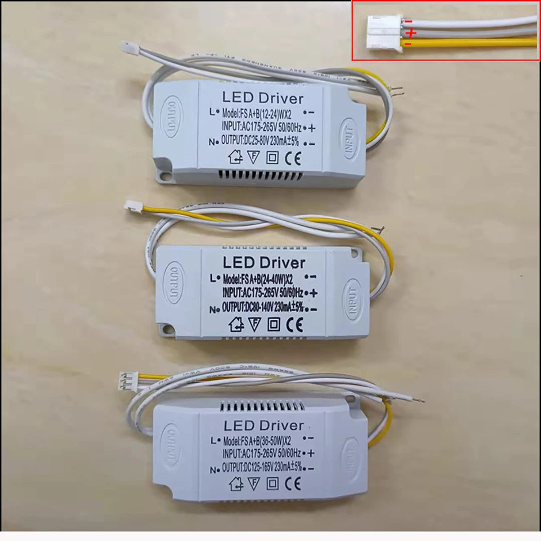 LED Driver 240mA 12-24W/24-40W/36-50W SMD PCB light Ceiling Power Supply 3  color 3Pin lighting Transformers Input AC175-265V - AliExpress Lights &  Lighting