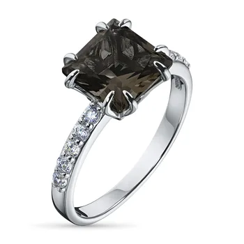 

Silver ring with раухтопазом and cubic zirconia 103114-010-0019