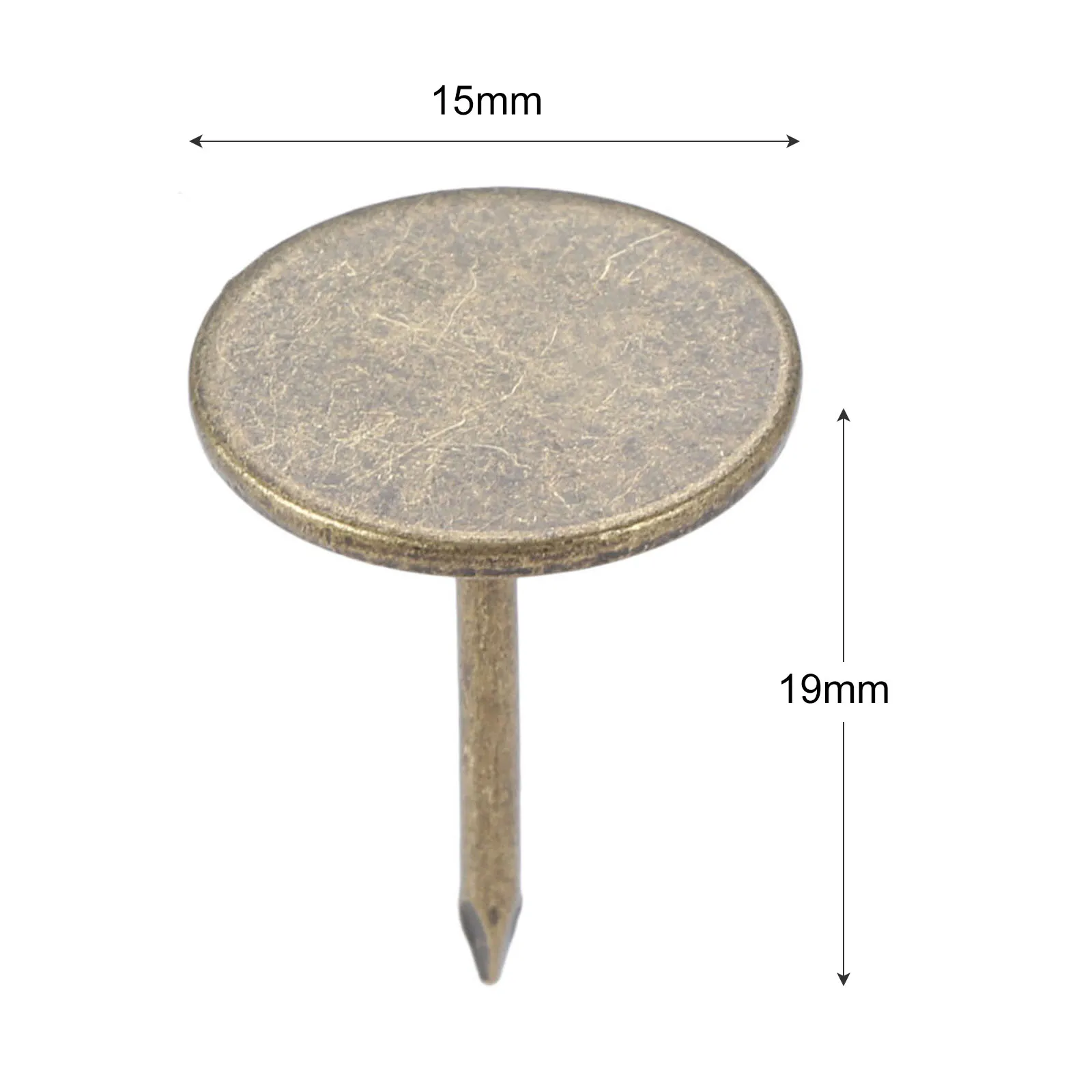 Antique Bronze/Gold Metal Upholstery Nails 15*19mm 10Pcs