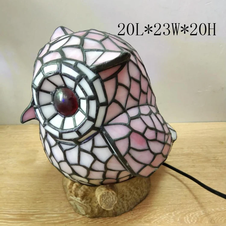 Colored Glass Butterfly Animal Lamp Night Lamp Warm Fairy Tale LED Lamp Bedside Lamp Desk Lamp