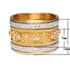 Anillos de dedo grande dorado para hombre y mujer, joyería fina de circón cúbico, Micro diamantes de imitación pavimentados, regalo de anillos de boda Z5M527 ► Foto 2/5