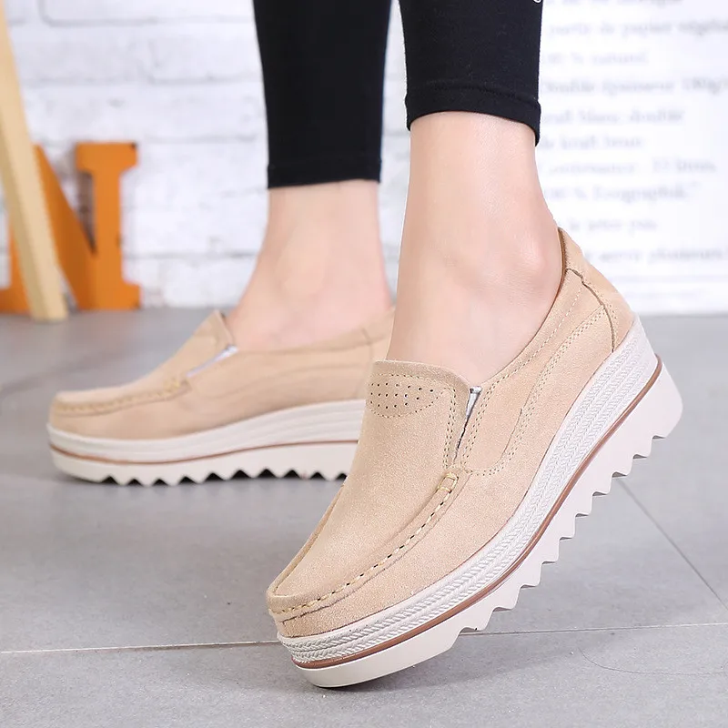 Spring Summer Women Pumps Soft Outsole Black Platform Work Shoes Woman Plus Size Female Wedges Single High Heels Pumps Shoes New