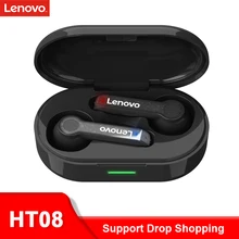 חדש Lenovo HT08 TWS אוזניות מקורי רשמי אוזניות אלחוטי Bluetooth ספורט אוזניות דיבורית אוזניות אוזניות עם מיקרופון