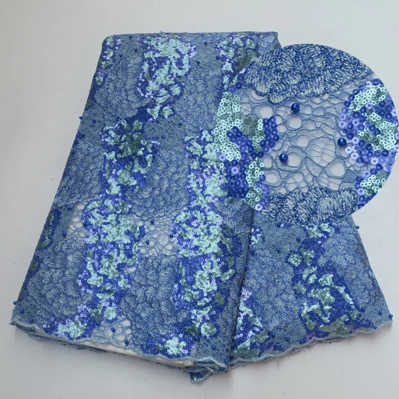 Африканская кружевная ткань высокого качества французские кружева с блестками и